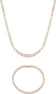 Adornia Crystal Tennis Bracelet & Necklace Set