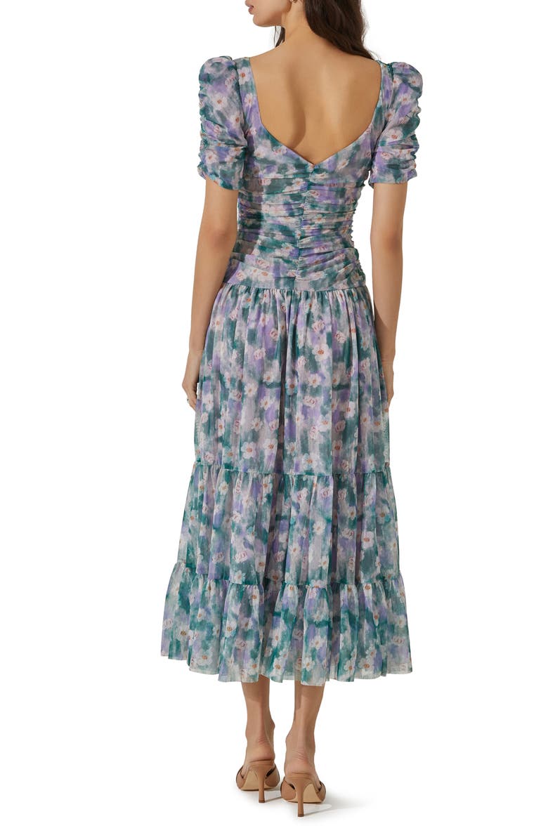 ASTR the Label Floral Print Ruched Maxi Dress, Alternate, color, 