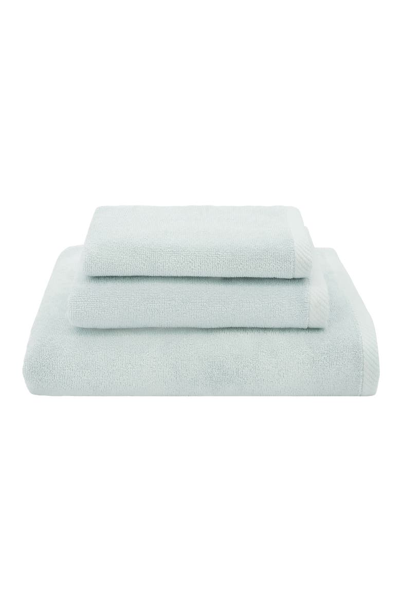3-Piece Ediree Cotton Towel Set, Alternate, color, AQUA