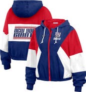 WEAR by Erin Andrews Women's WEAR by Erin Andrews Royal New York Giants Color Block Full-Zip Windbreaker Jacket