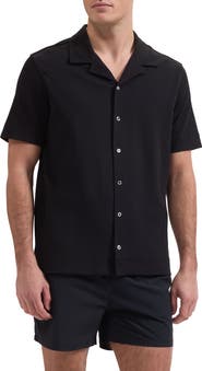 Bugatchi Seersucker Camp Shirt