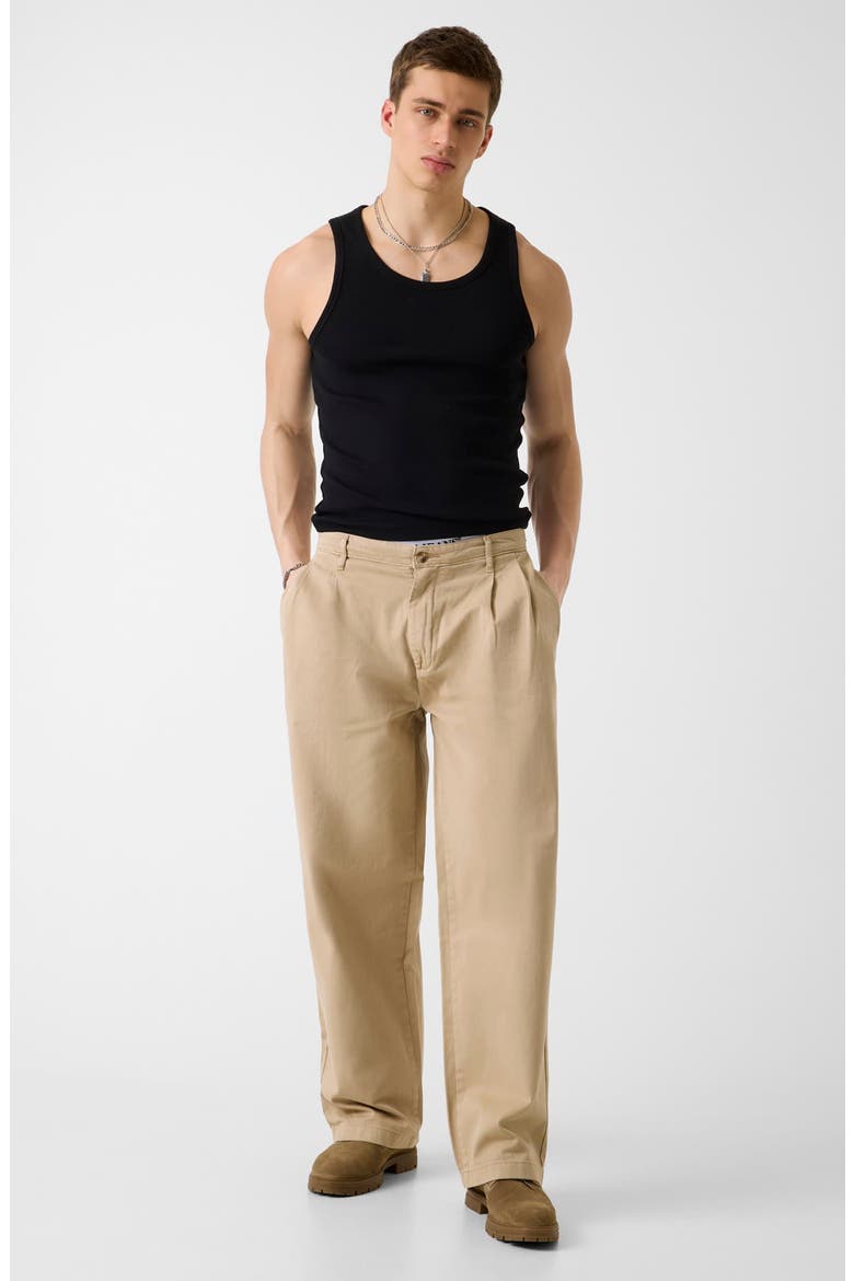 Pleated Baggy Jeans, Alternate, color, OPEN