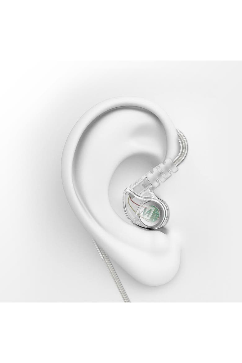 M6 In-Ear Sports Headphones with Memory Wire and Headset, Alternate, color, Clear