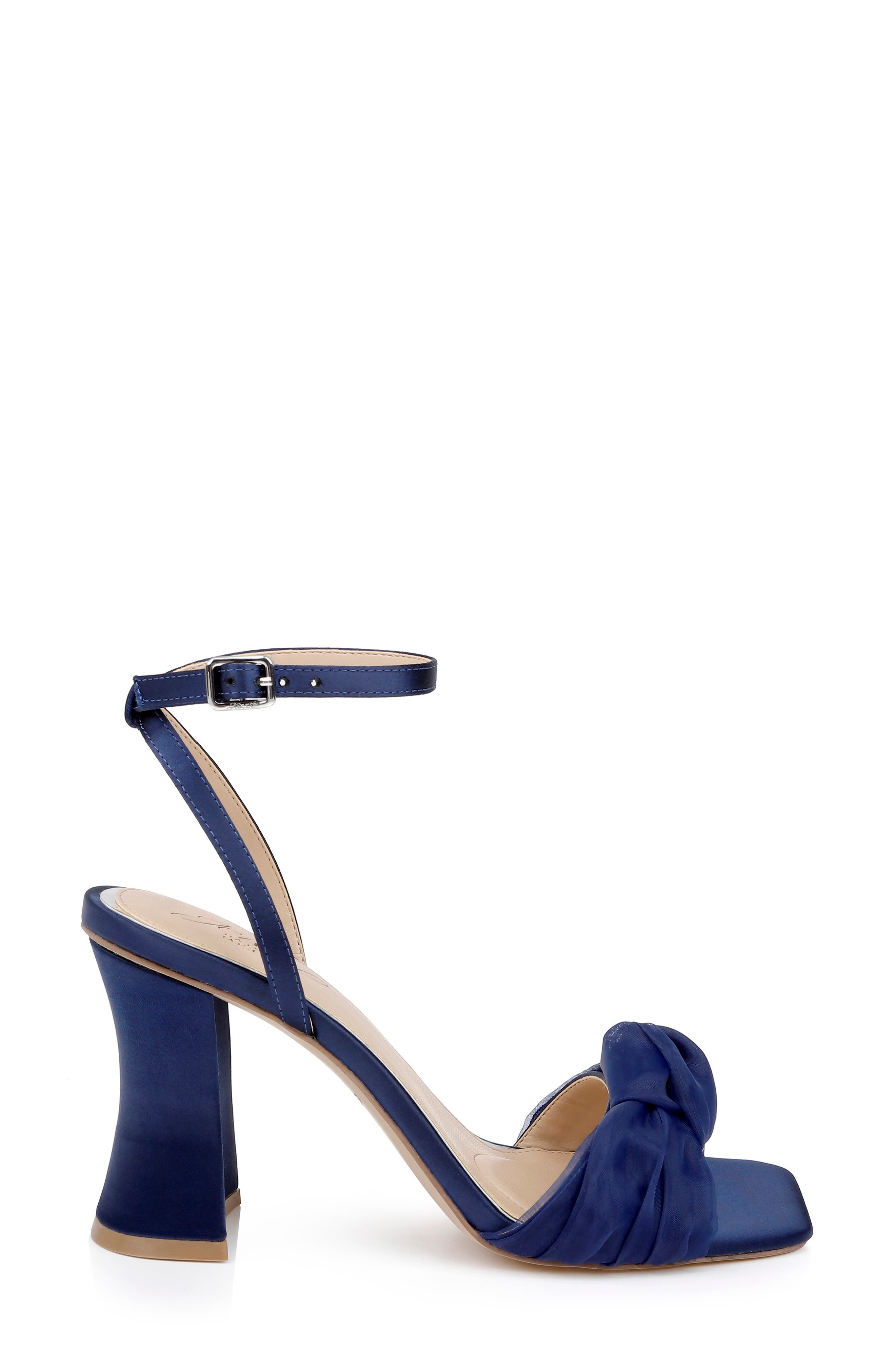 Fayola Ankle Strap Sandal, Alternate, color, NAVY SATIN