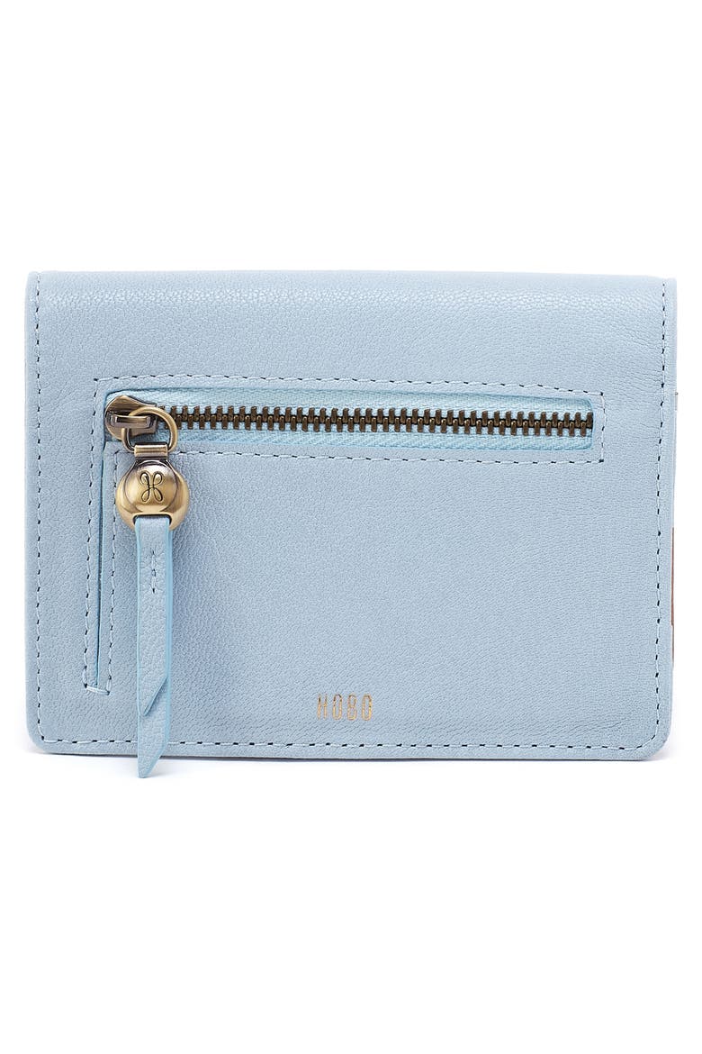 Small Hutton Leather Bifold Wallet, Alternate, color, DUSTED SKY