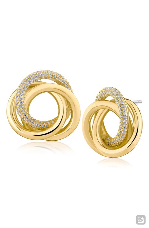 Pavé Interlocking Circles Earrings