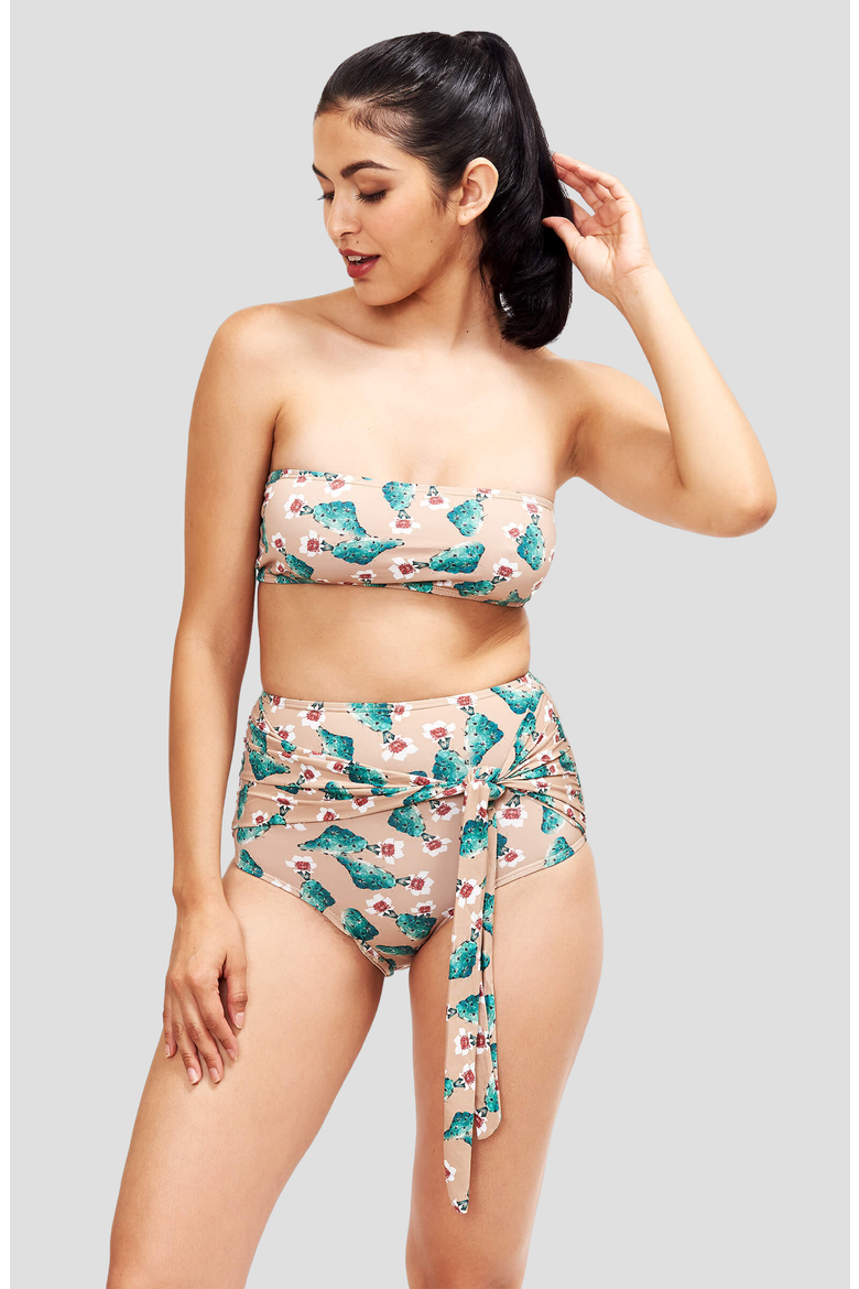 Giovanna High Waisted Bikini Bottom, Main, color, Cactus Print