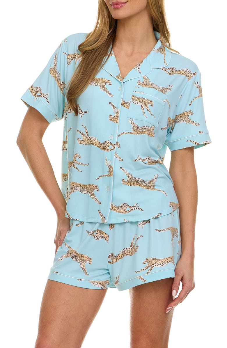 Flora By Flora Nikrooz Gabrielle Knit Pajamas, Main, color, Seafoam