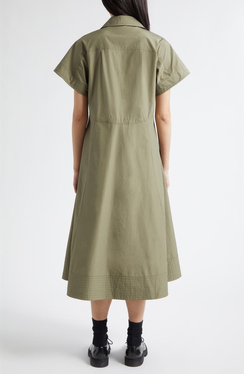 3.1 Phillip Lim Trapeze Cotton Poplin Shirtdress, Alternate, color, Burnt Olive