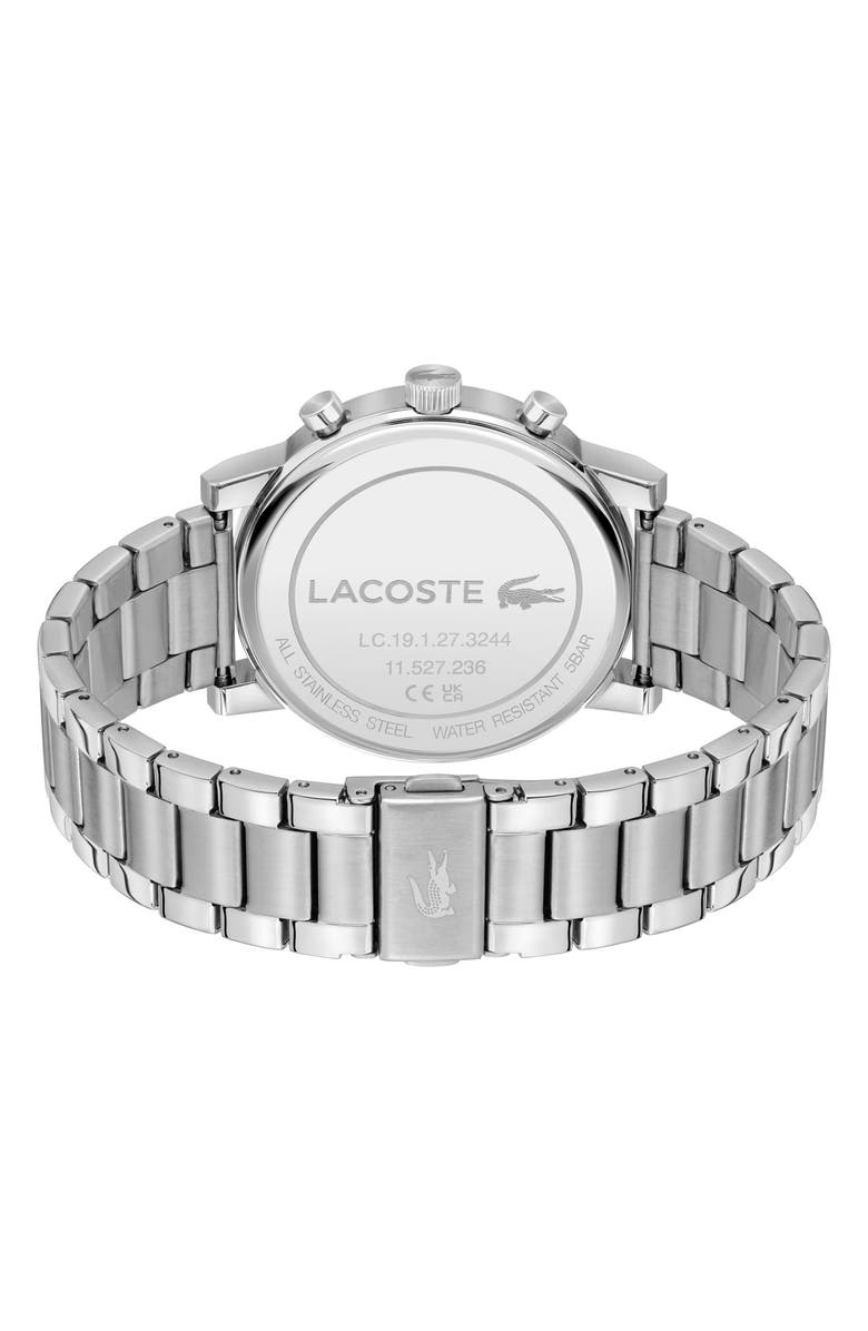 Lacoste Replay Chronograph Bracelet Watch, 44mm, Alternate, color, Silver