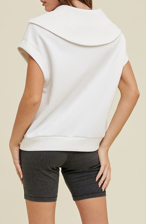 Shop Wishlist Scuba Half Zip Muscle Top In White