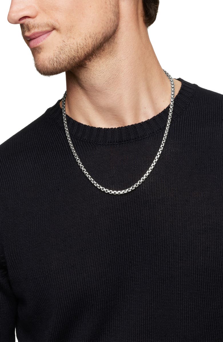 David Yurman Men's Box Chain Necklace in Sterling Silver, 4.8mm, Alternate, color, Silver
