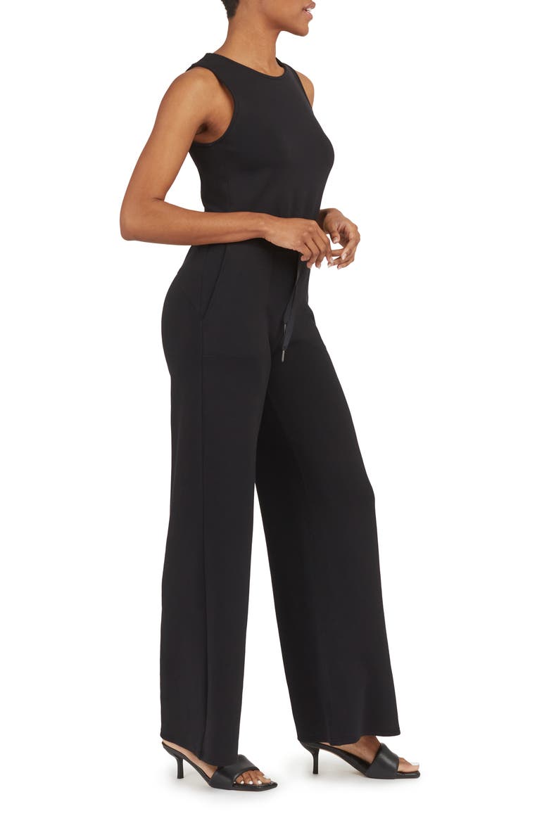 AirEssentials Sleeveless Jumpsuit, Alternate, color, VERY BLACK