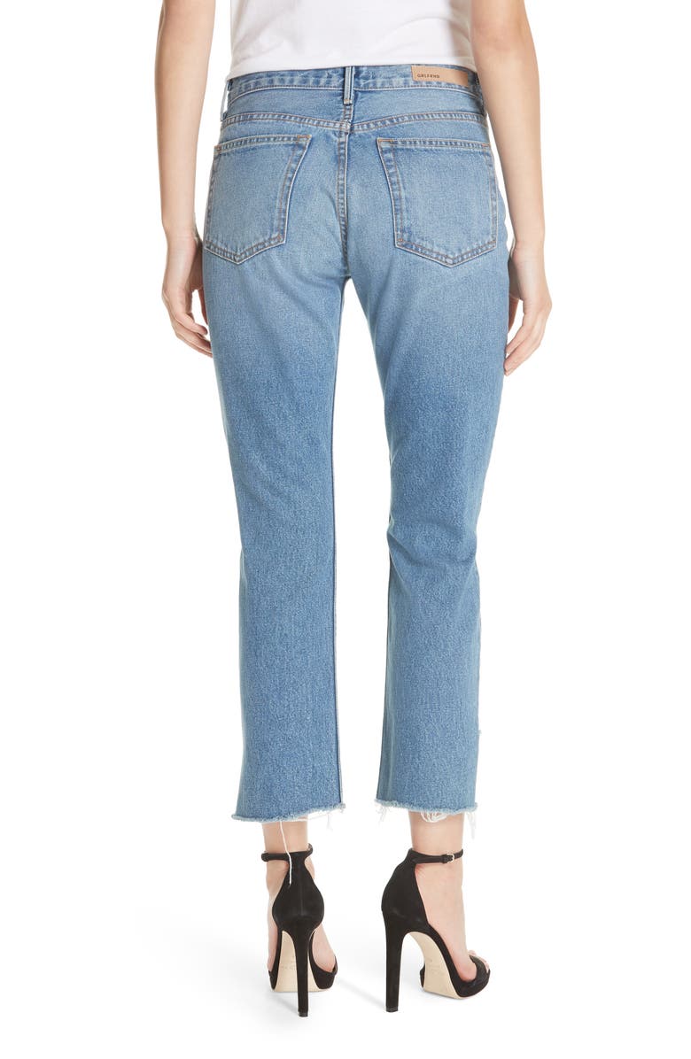 GRLFRND Tatum Curved Step Hem Jeans, Alternate, color, 