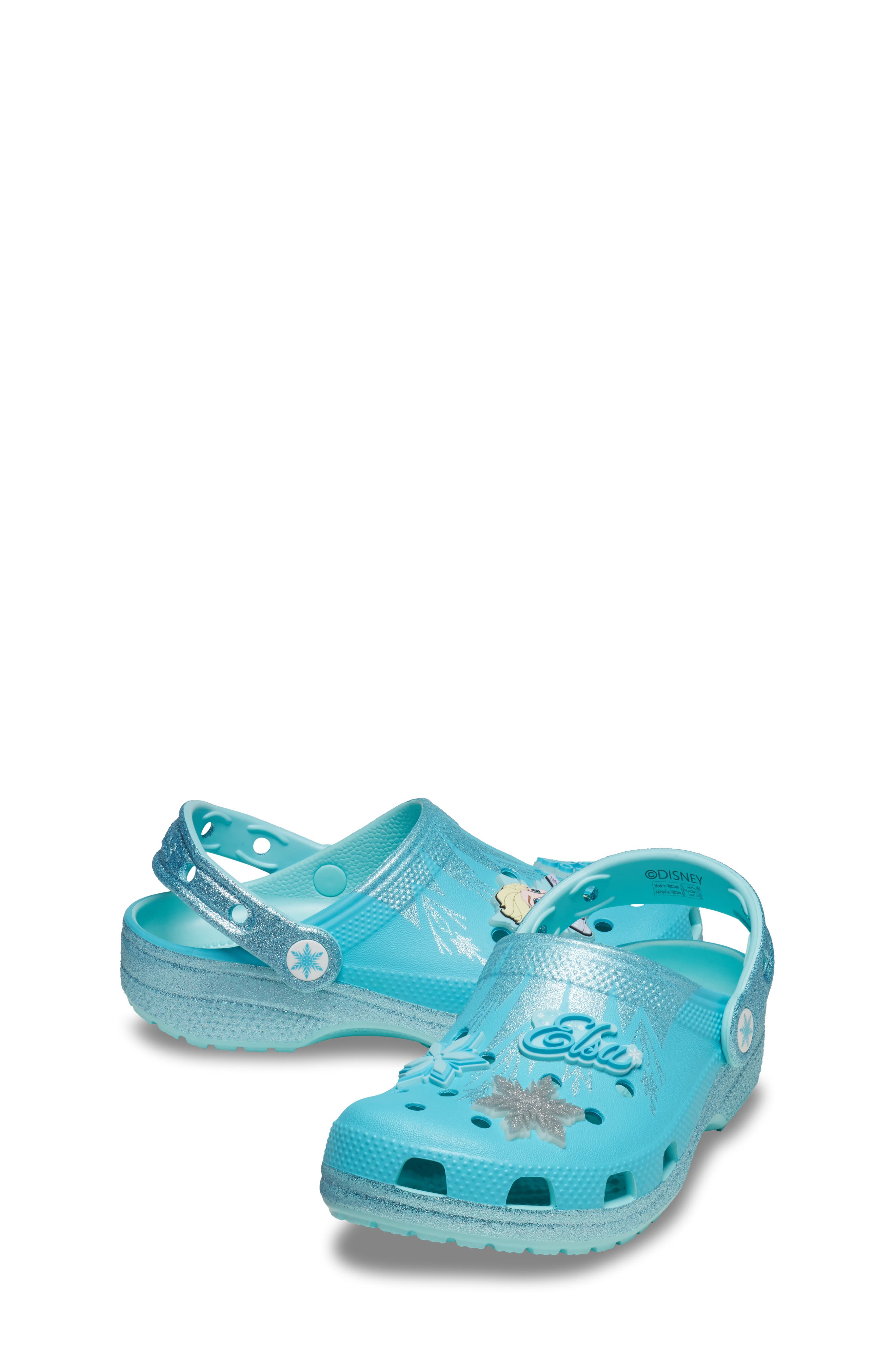 CROCS Kids' Disney<sup>™</sup> Elsa Clog, Alternate, color, Turquoise Multi