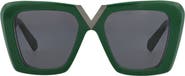 Valentino 53mm Novelty Sqaure Sunglasses