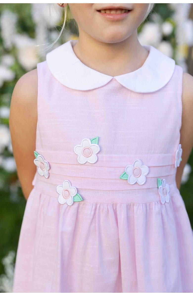 Florence Eiseman Linen-Look Dress With Flowers, Alternate, color, Pink