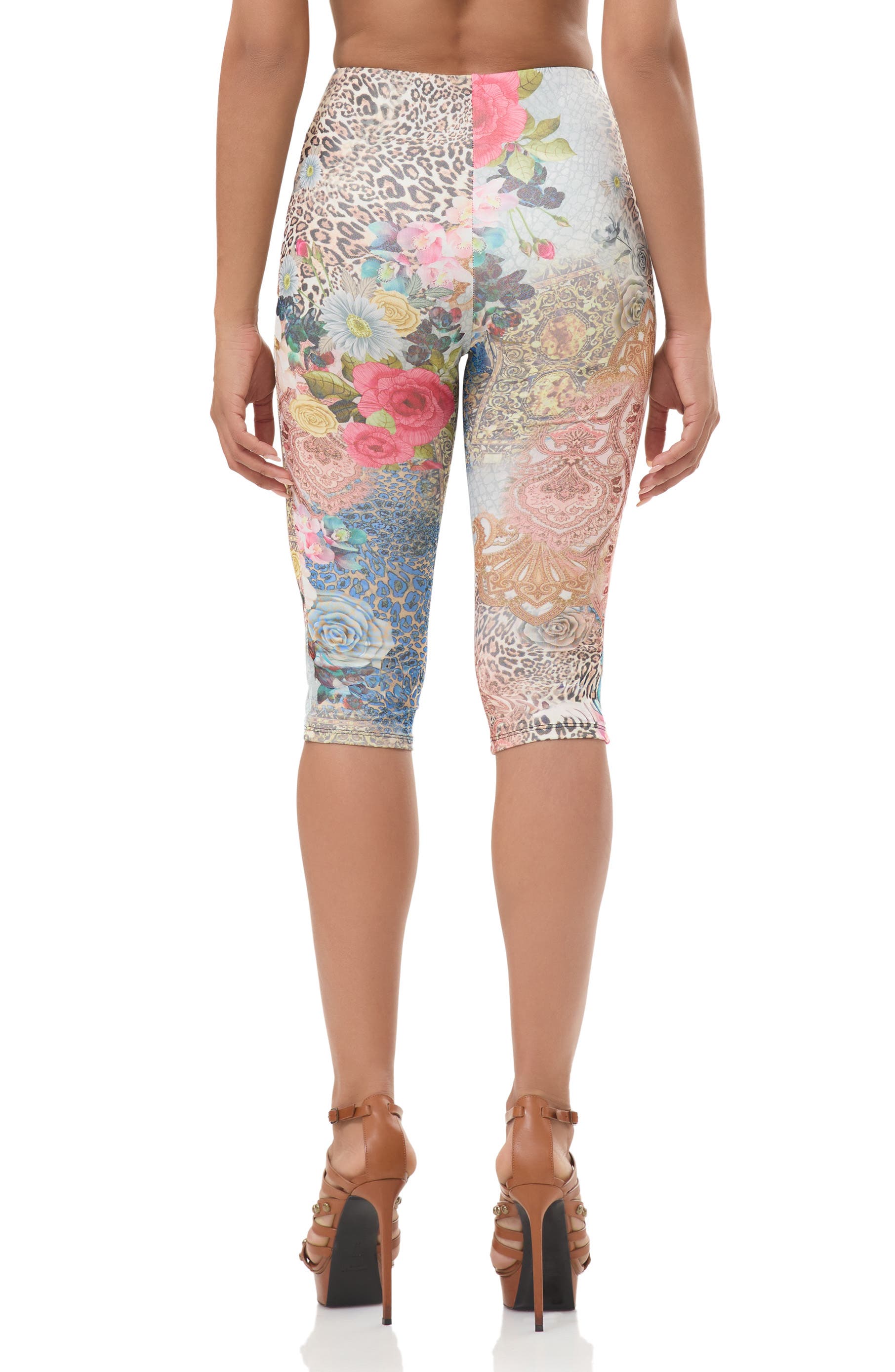 Gianna Mixed Print Capri Leggings - image 2