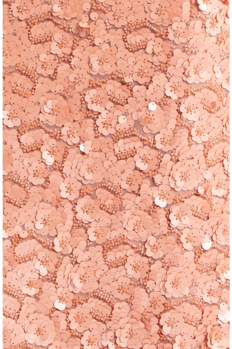 Giada Sequin Halter Gown, Alternate, color, CORAL PAILLETTE