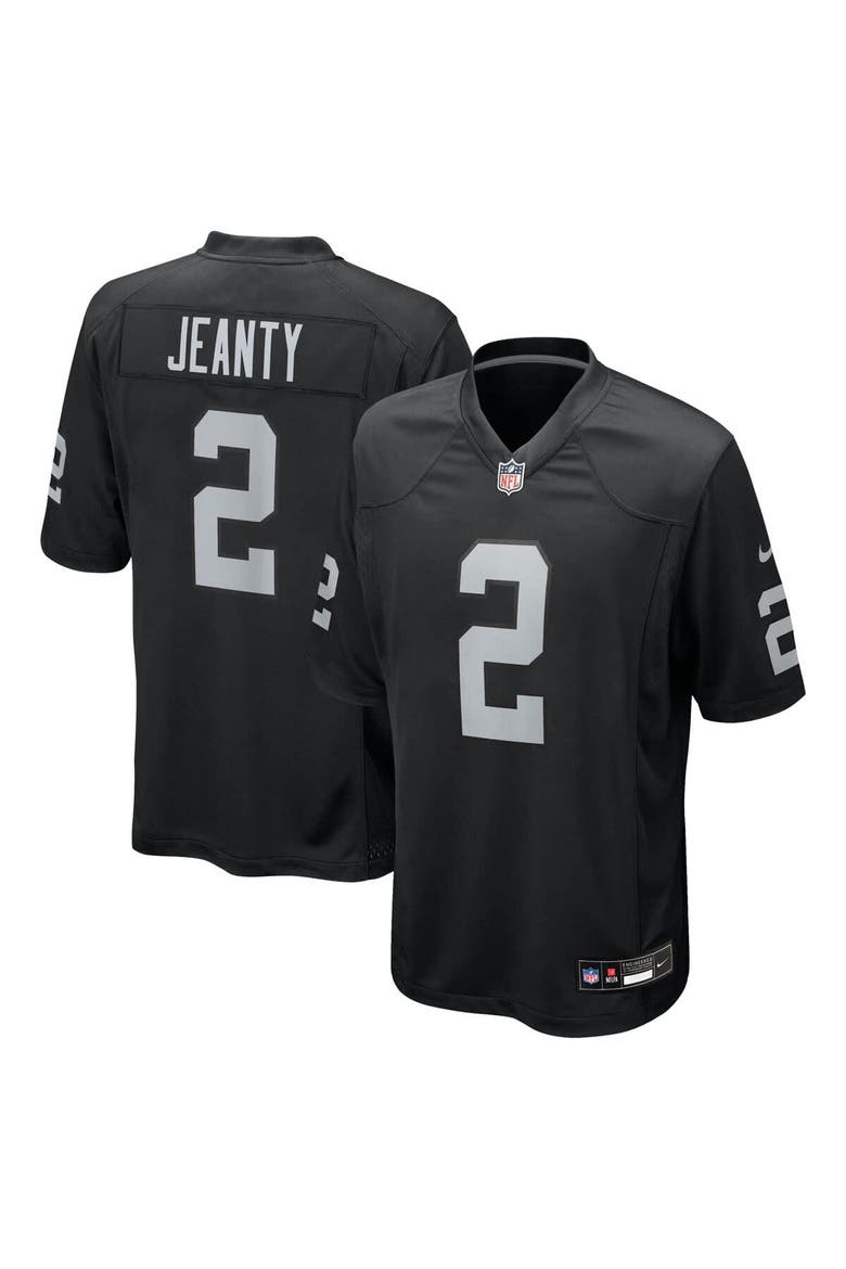 Youth Nike Ashton Jeanty Black Las Vegas Raiders Game Jersey, Alternate, color, Black
