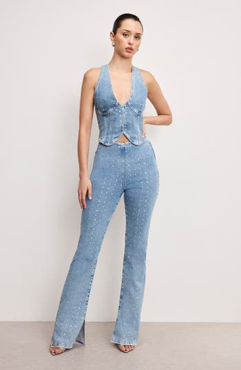 Dolly Crystal Denim Pants