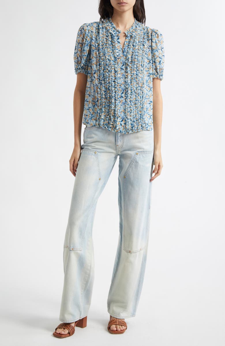 Ulla Johnson The Olympia Wide Leg Carpenter Jeans, Alternate, color, 