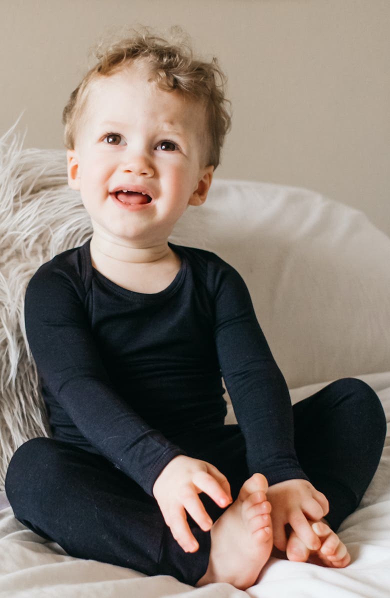 Kyte BABY Long Sleeve Bodysuit, Alternate, color, Midnight