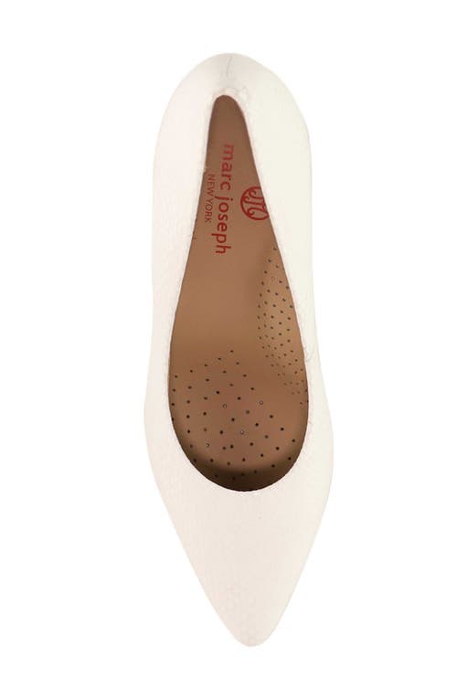 Marc Joseph New York Cortland St. Leather Pump In White
