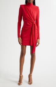 Cinq à Sept Joelene Knot Front Long Sleeve Knit Minidress