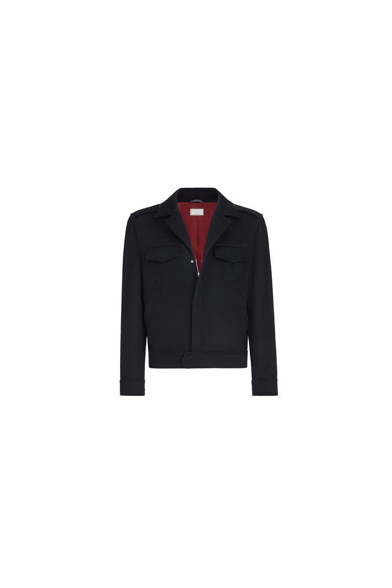 Lightweight virgin wool cloth outerwear jacket with chest pockets, Alternate, color, Navy Blue