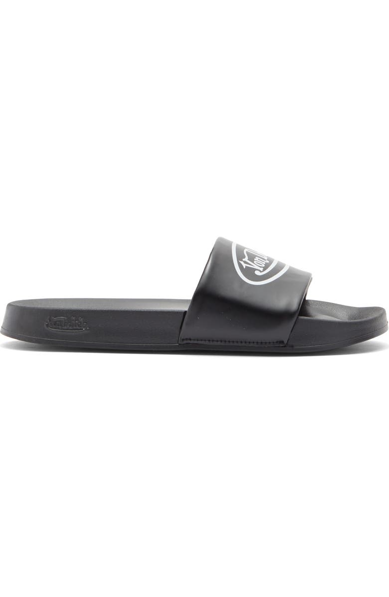 Von Dutch Icon Slide Sandal, Alternate, color, Black/ White