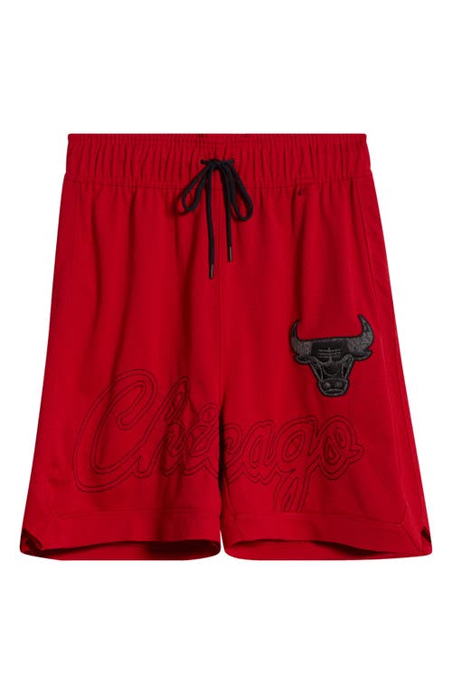 Purple Brand Chicago Bulls Mesh Shorts In Red