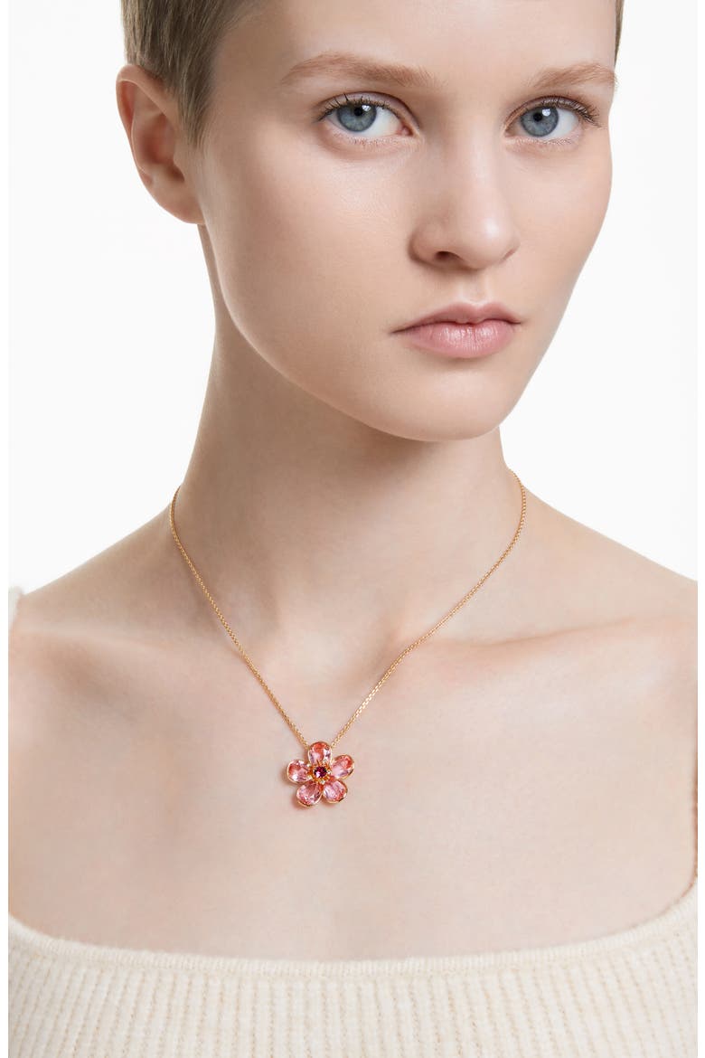 Idyllia Crystal Pendant Necklace, Alternate, color, PINK