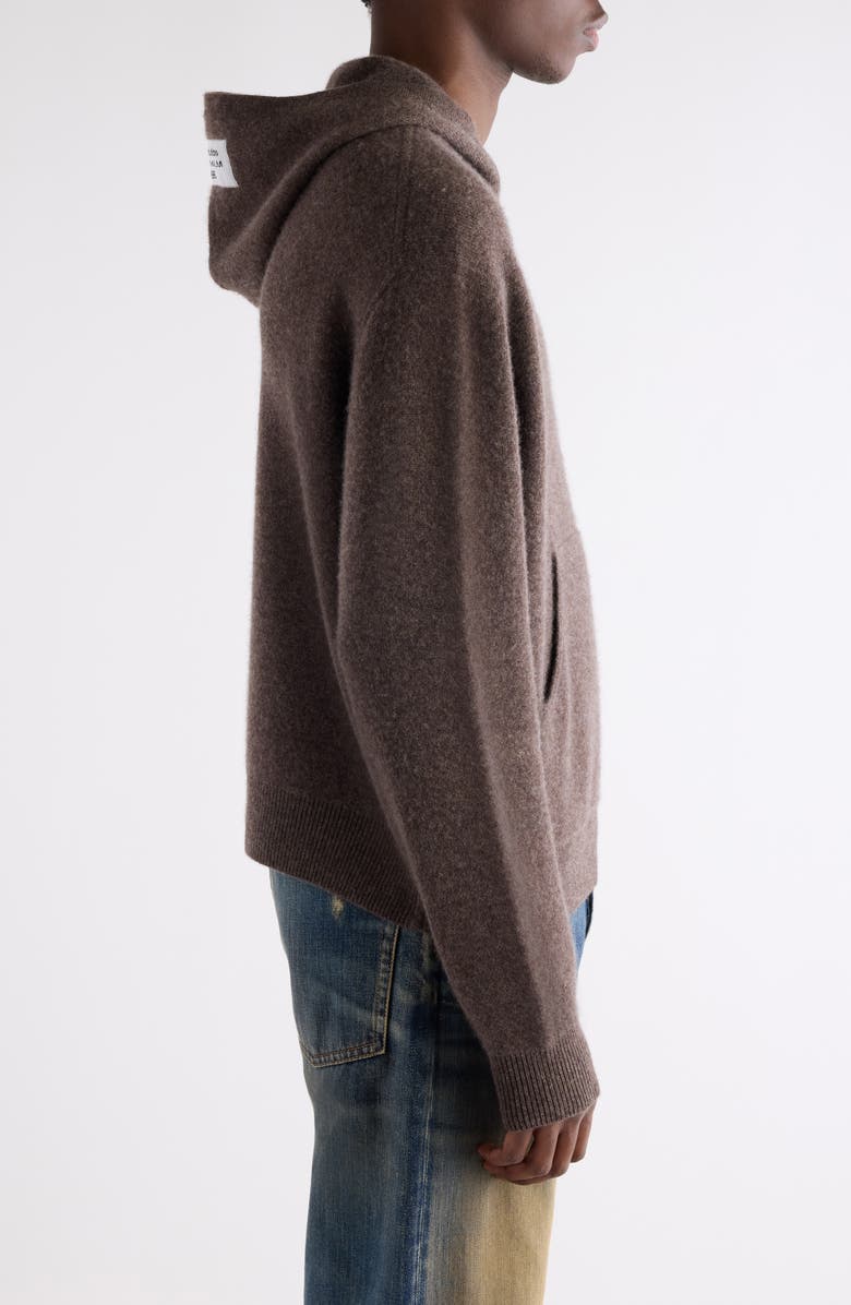 Acne Studios Klama Hooded Cashmere Blend Sweater, Alternate, color, Walnut Brown
