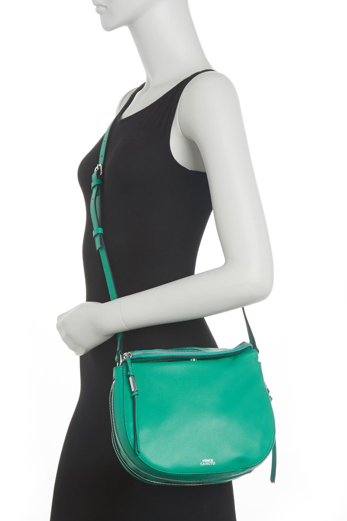 Kenzy Large Leather Crossbody Bag, Alternate, color, SPRING GREEN