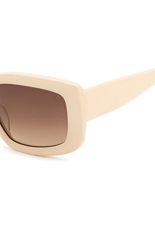 Rag & Bone 54mm Gradient Rectangular Sunglasses In Brown
