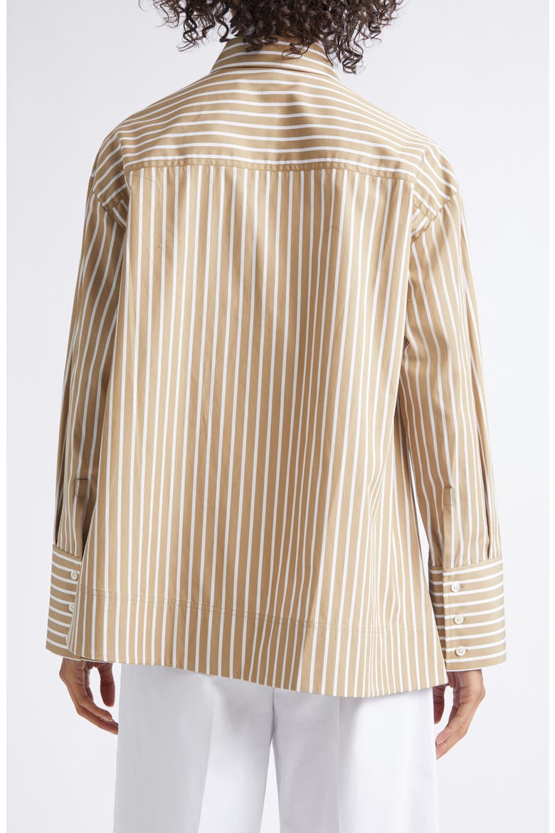 Stripe Asymmetric Shirt, Alternate, color, KHAKI MULTI