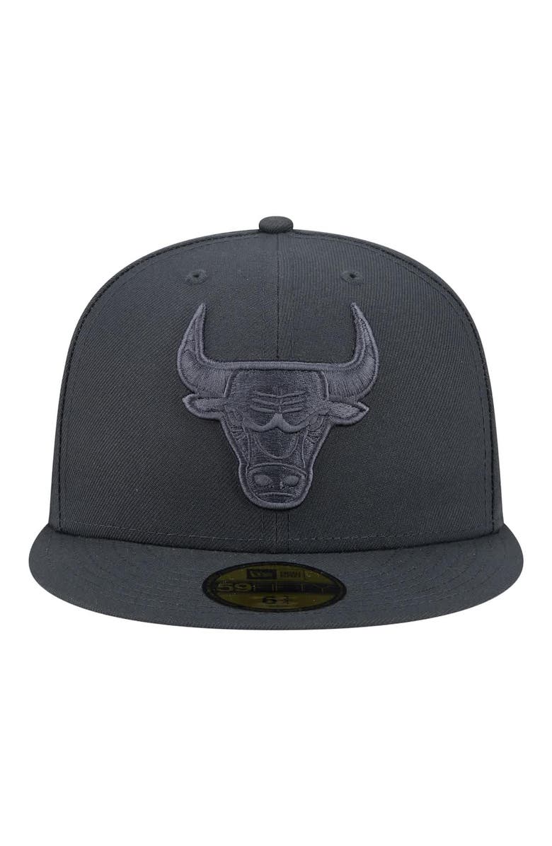 New Era Men's New Era Charcoal Chicago Bulls Tonal Color Pack 59FIFTY Fitted Hat, Alternate, color, Charcoal
