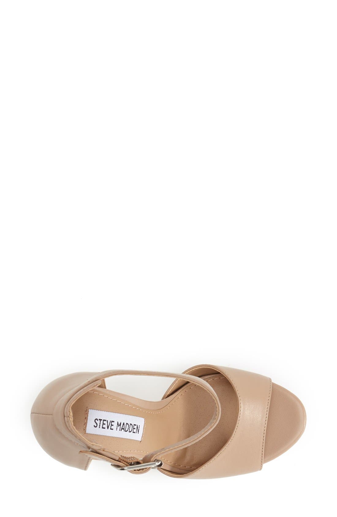 'Mogull' Ankle Strap Sandal, Alternate, color, NATURAL LEATHER