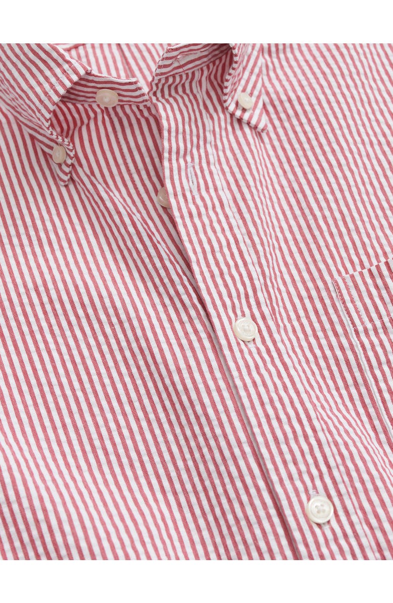 Brooks Brothers Big & Tall Seersucker Striped Sport Shirt, Alternate, color, 