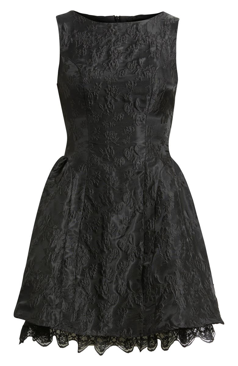 Sister Jane Screenplay Floral Jacquard Cocktail Dress, Main, color, Black