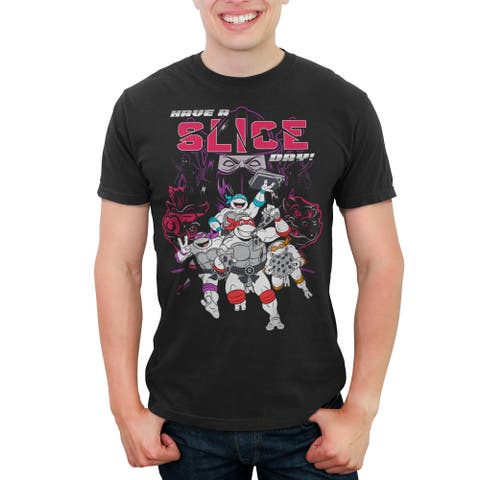 Men's Teenage Mutant Ninja Turtles Have a Slice Day Sketch Art  Graphic T-Shirt