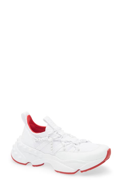 Women's Christian Louboutin White Sneakers & Athletic Shoes
