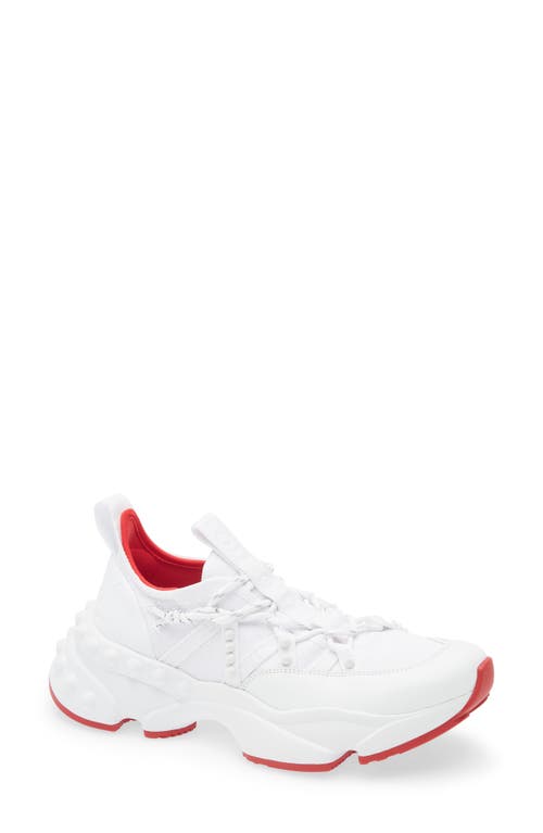 Christian Louboutin Trailnrun Panelled Mesh-knit Sneakers In White