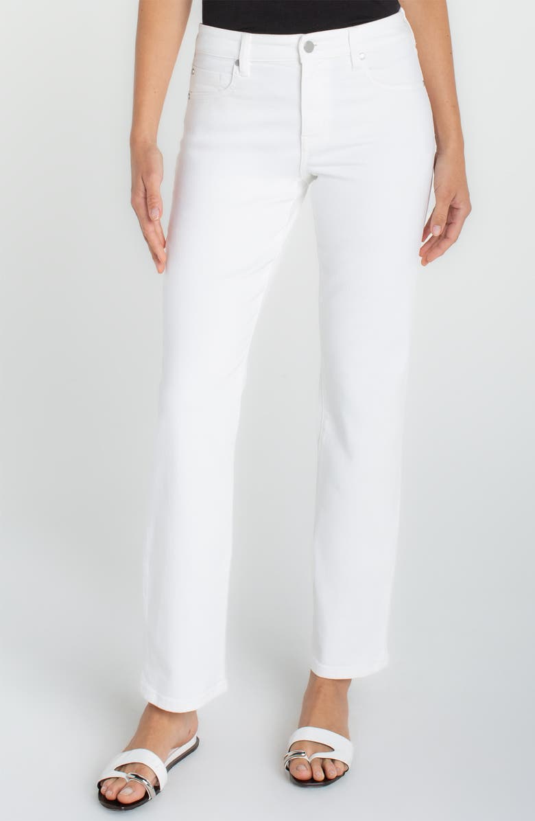 Liverpool Los Angeles Kennedy Straight Leg Jeans, Main, color, Bright White