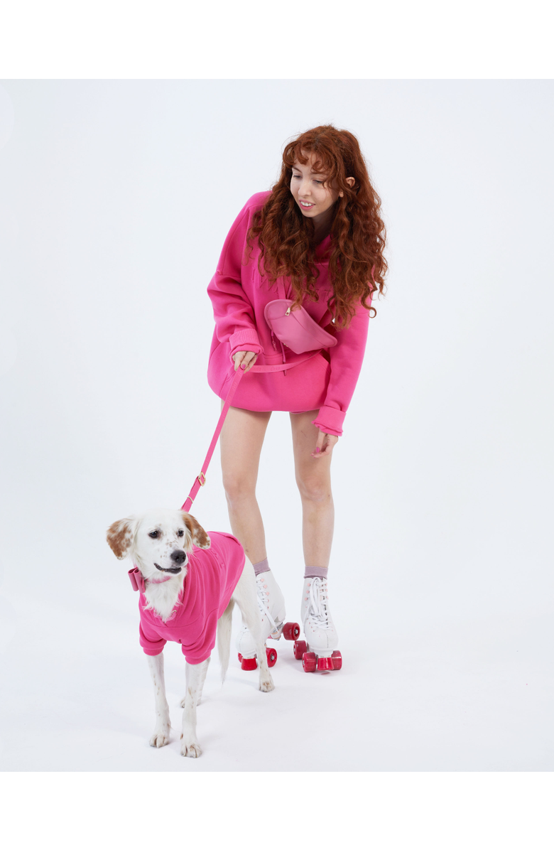 Moshiqa Paris I woof u hoodie human, Alternate, color, Pink