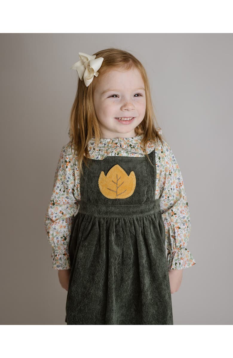 Cuclie Corduroy Pinafore Dress, Alternate, color, Green