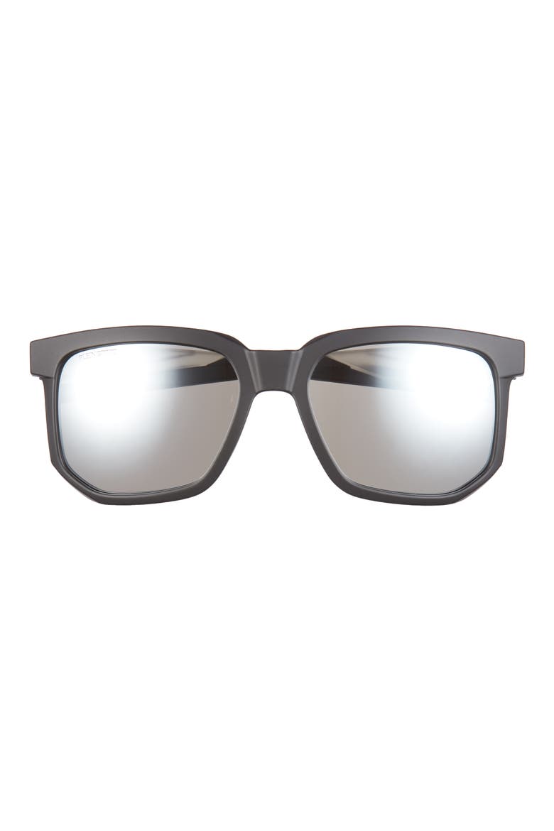 56mm Sport Square Sunglasses, Main, color, BLACK BLACK SMOKE