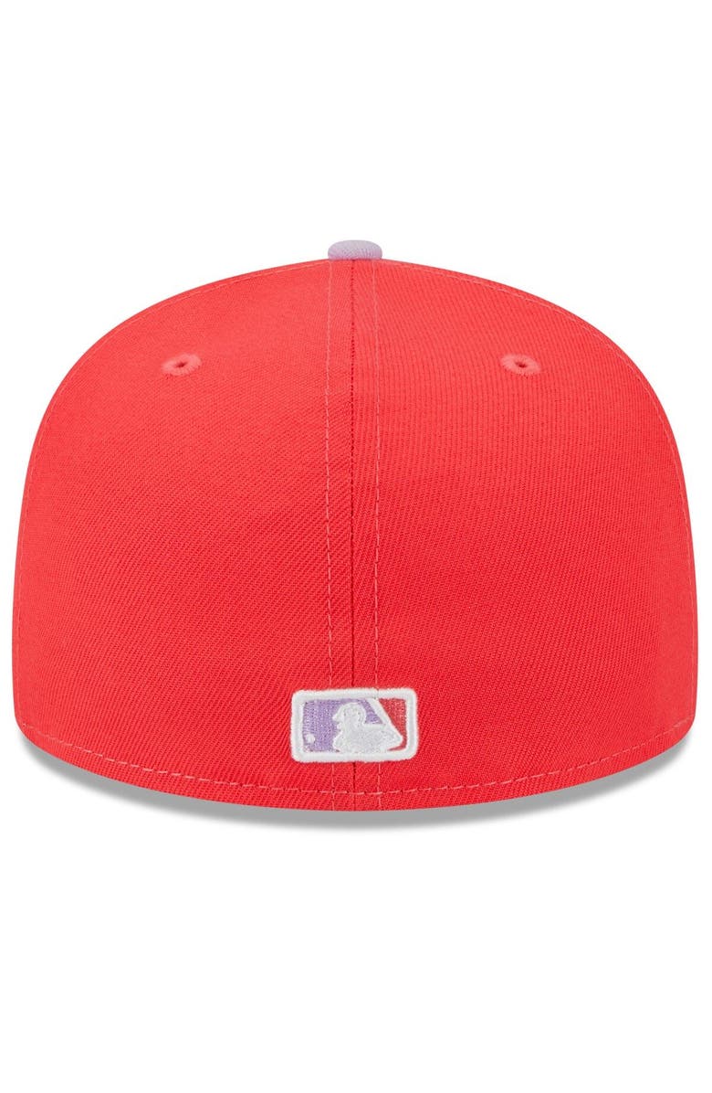 New Era Men's New Era Red/Lavender Arizona Diamondbacks Spring Color Two-Tone 59FIFTY Fitted Hat, Alternate, color,