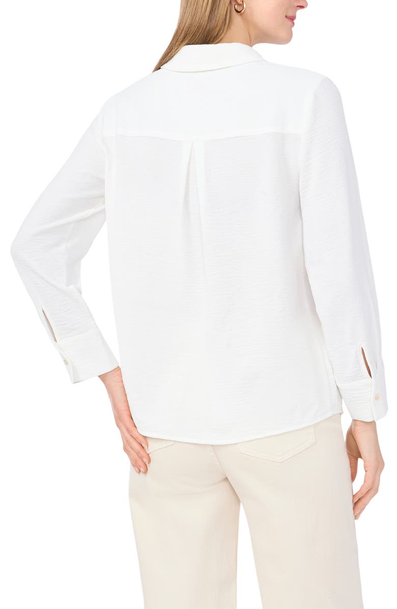 Vince Camuto Soutache Flower Button-Up Shirt, Alternate, color, Ultra White